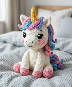 Alternative view of Handmade Crochet Unicorn Plush Toy