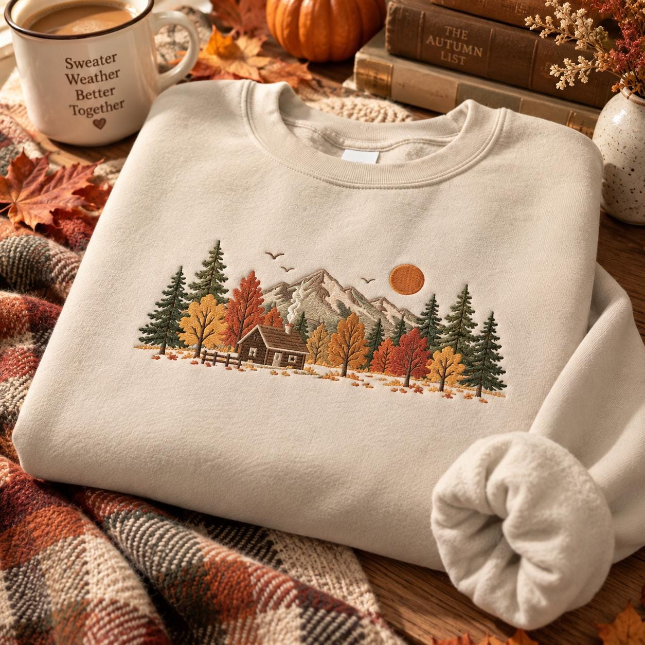 Fall Pumpkin Patch Sweatshirt, Autumn Embroidered Crewneck, Pumpkin Spice Cozy Pullover, Thanksgiving Sweater, Cute Fall Gift for Women