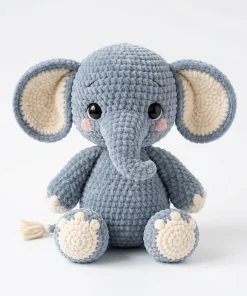 Handmade Crochet Elephant Plush Toy - Image 3